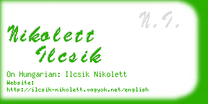 nikolett ilcsik business card